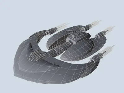 Martins Spaceship Low-poly 3D model