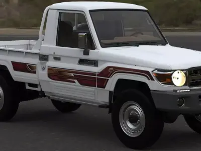 Toyota Land Cruiser Pickup j79 Shas  2010 to 2023  Low-poly 3D model