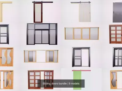 Sliding doors bundle 3D Model Collection