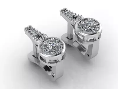 Women Earrings 3DM STL Womens Earring Renders 3D print models   3D print model 10