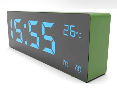 CLOCK GREEN BLUE Low-poly 3D model