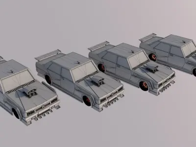 3D EAGLE CAR  Low-poly 3D model