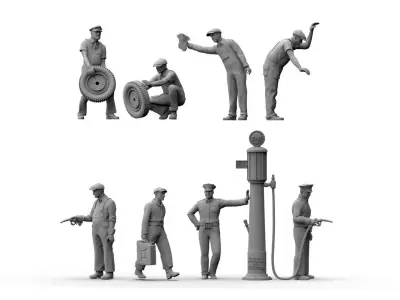 Gas Station Staff 3D print model
