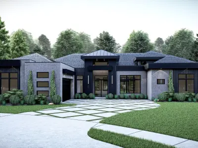 Modern House Number 11 - Stl-Dae file - 3d model Only 3D print model