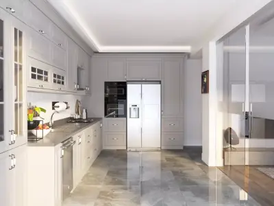 Kitchen Scene 01 3D Model 3D model