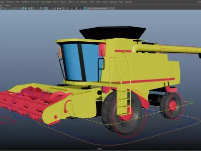 Cartoon Farming Vehicle Pack Fully Rigged Game Ready 3D Models Low-poly 3D model