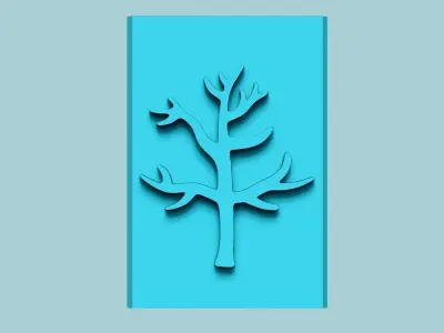 Stamp 63 Dry Tree - Fondant Decoration Maker Toy 3D print model