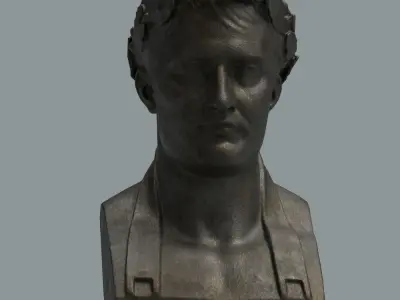Napoleon Bust PBR Low-poly 3D model