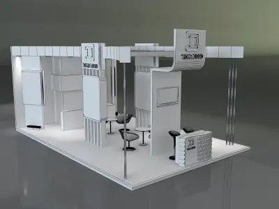 Booth Exhibition Stand a233b 3D model