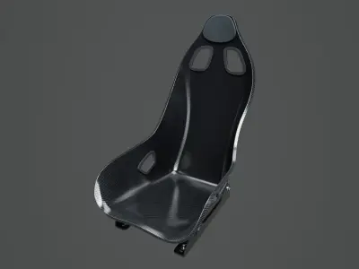 Racing Seat 01 Low-poly 3D model
