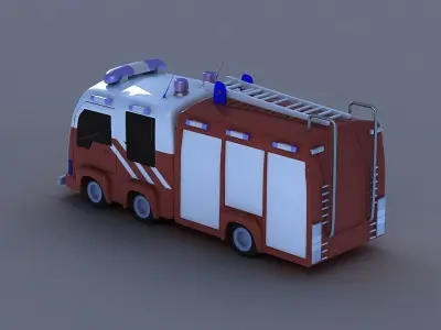 ambulance ambulancia cartoon emergency vehicle car  3D model