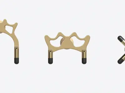 Billiard Cue Bridge Set 3D model