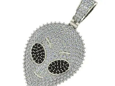 Alien Pendant 3D print model 3D print model