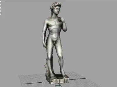 David Statue by Michelangelo Low-poly 3D model