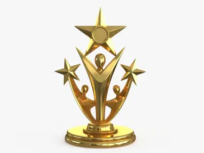 Award Trophy 14 Low-poly 3D model