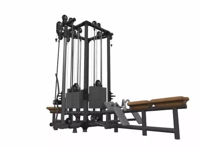 Strength fitness gym station 5 3D model