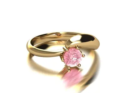 Fancy Engagement Ring P-01-367 3D print model