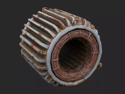 Broken Engine Low-poly 3D model