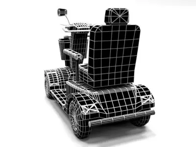 LESCON HS740 ELEKTROMOBIL LOWPOLY Low-poly 3D model