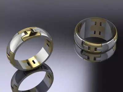 Gold  Ring Jewelry 3D print model