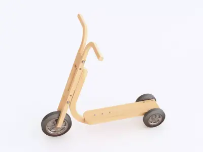 Scooter wooden 3D model