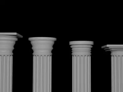 Columns four 3D model