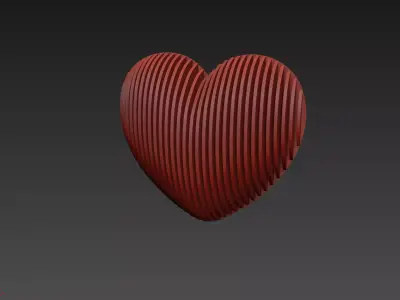 Parametric Heart Wall Decor 3D model