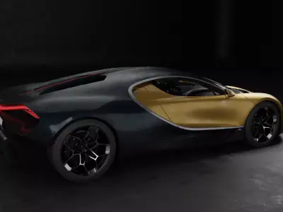 Bugatti tourbillon rigged 3D model