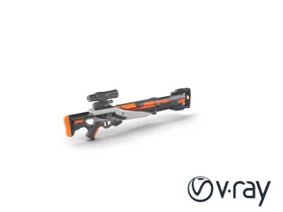 Stylized Sci-Fi Crossbow Model Pack Low-poly 3D model