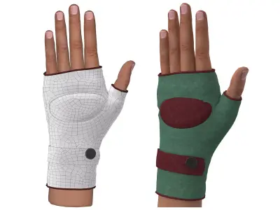 fingerless gloves 3D model