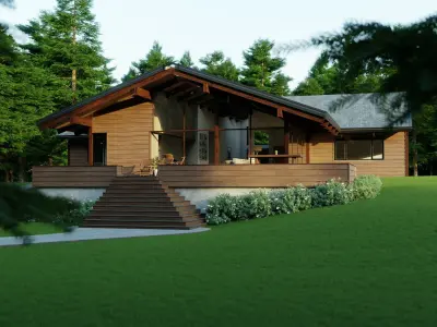 Mansion in the Forest 3D model