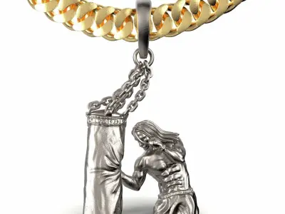 African Boxer Pedant 3D print model