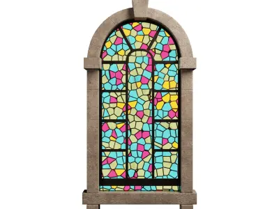 Window Low-poly 3D model