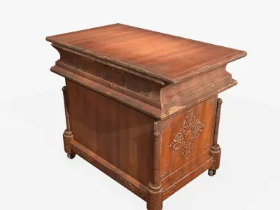 Antiquare small Commode Low-poly 3D model