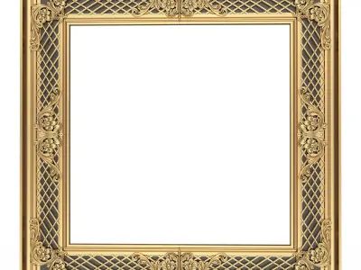 Classic Frame and Mirror 069 Low-poly 3D model