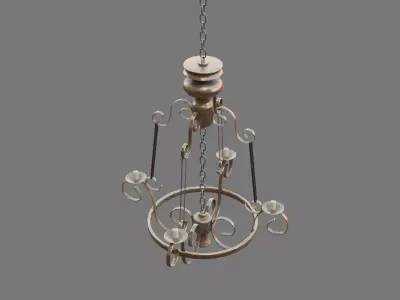 Antique Chandelier Low-poly 3D model