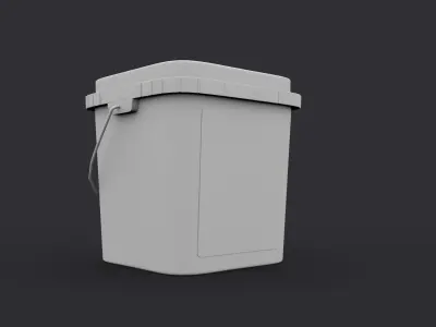 castrol bucket Low-poly 3D model