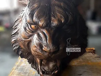 Tiger head 3D model