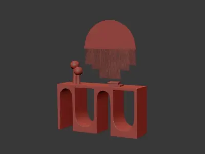 Roxbury Console 3D Model 3D model