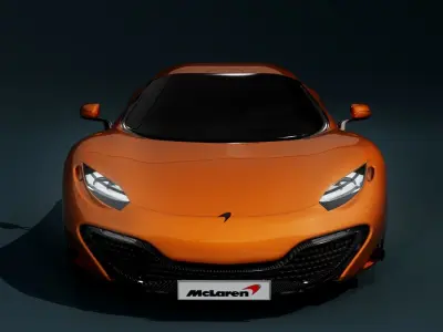 McLaren NewQue  Concept Low-poly 3D model
