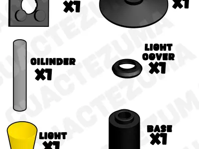 Lego desk lamp 3D print model
