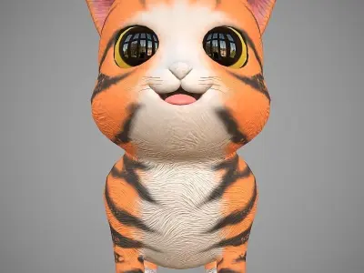 Katty Cat Low-poly 3D model