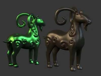 Decoration handicraft modern deer animal gift sheep 3D model