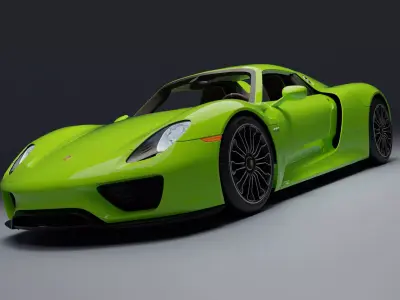 Porsche 918 Spyder Low-poly 3D model
