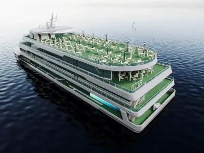 Luxury Multi-Deck Cruise Ship 73 3D model