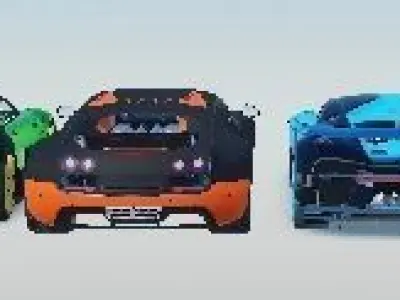 bugatti 3d modell pack 3D model