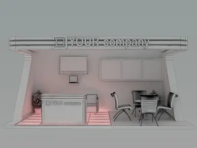 Booth Exhibition Stand a446a  3D model