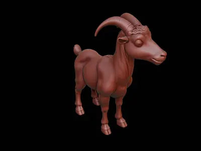 Goat Animal Sculpture 3D print model purchase