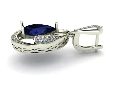 earring ruby 3D print model