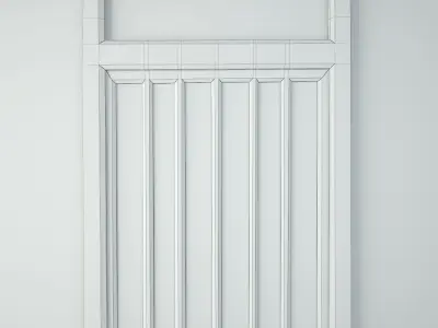 Antique Javanese Wall Panel Mirror 3D model